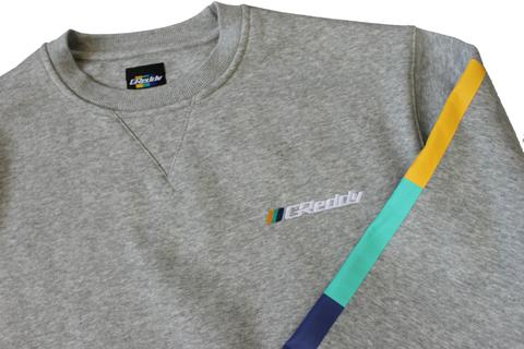 GREDDY FLEECE: EMBROIDERED POCKETS AND SLEEVE, HEATHER GREY (XL)