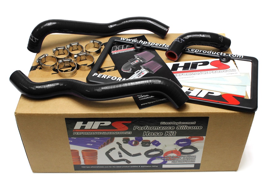 HPS BLACK SILICONE HEATER HOSE KIT FOR NISSAN 03-06 350Z LHD