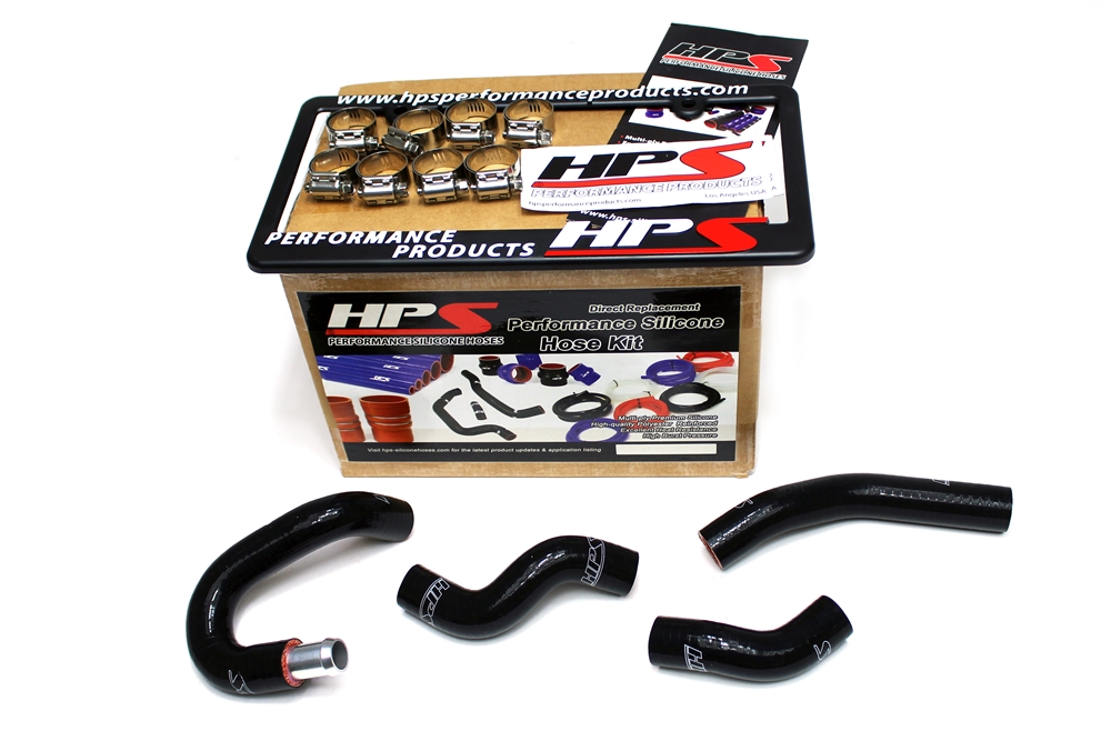 HPS BLACK SILICONE HEATER HOSE KIT COOLANT FOR NISSAN 07-08 350Z VQ35HR