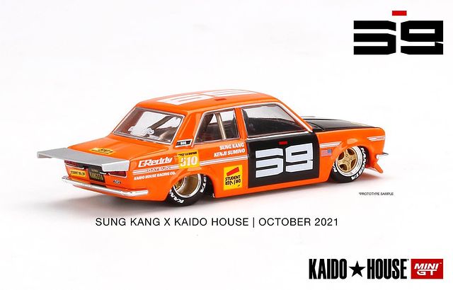 KAIDO HOUSE MINI GT: DATSUN 510 SUNG KANG (ORANGE/1:64)