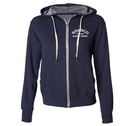 SPARCO SWEATER: HOODED GARAGE ZIP (NAVY/XL)