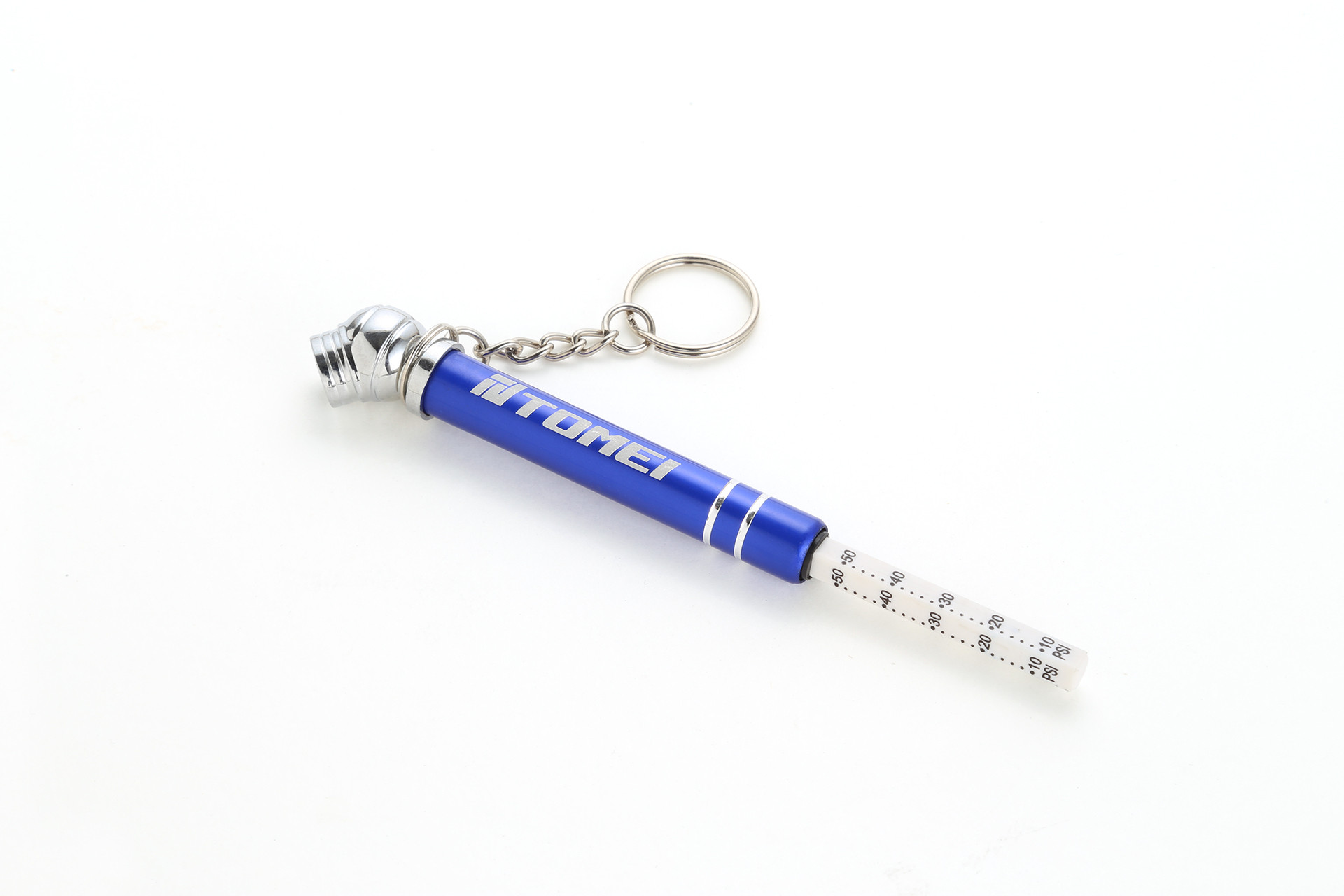 TOMEI KEYCHAIN: MINI TIRE PRESSURE GAUGE BLUE