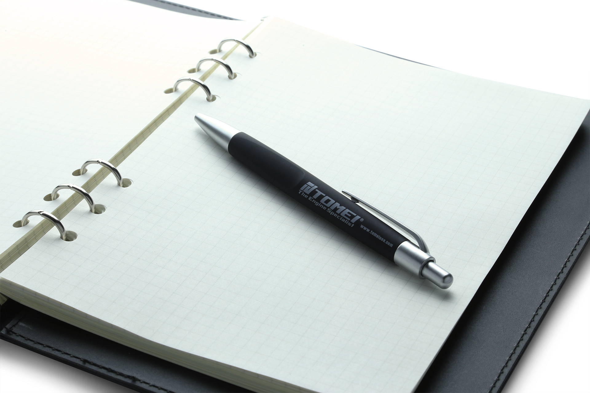 TOMEI BALLPOINT PEN: BLACK BODY with BLACK INK