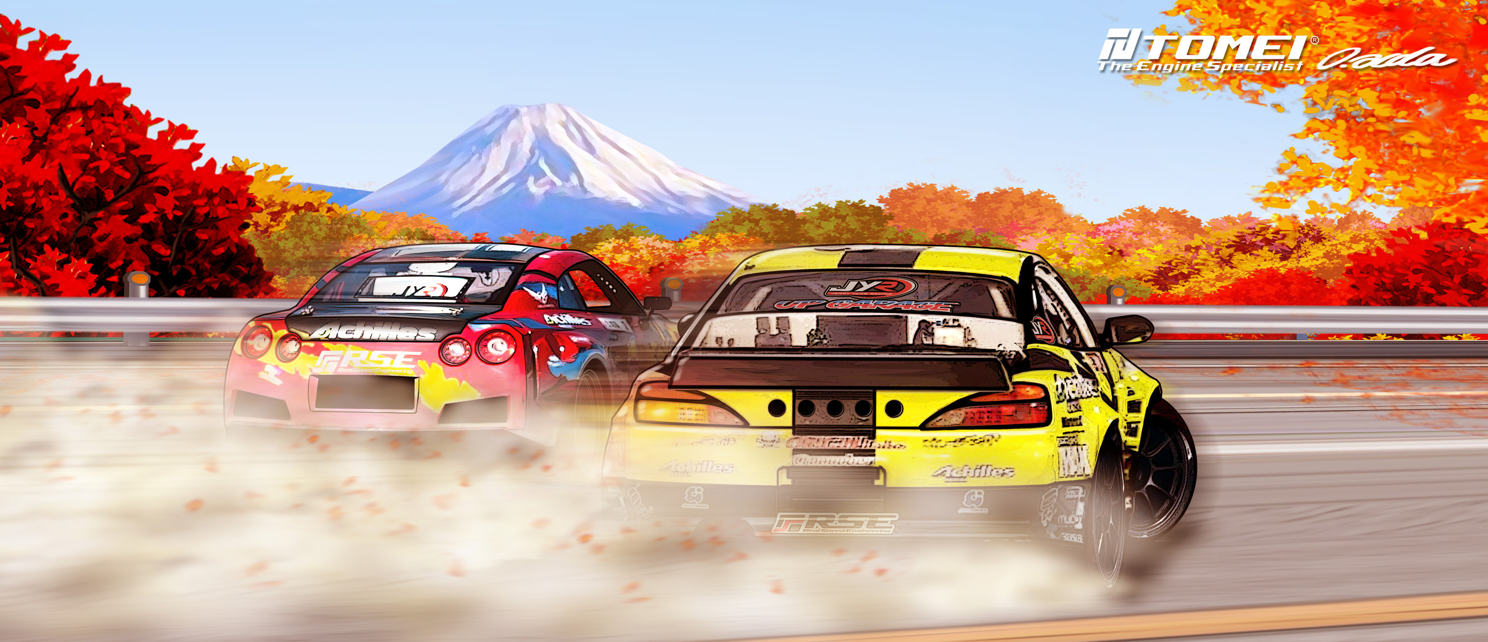 TOMEI MUG: WHITE S15/R35 AUTUMN HAKONE TOUGE