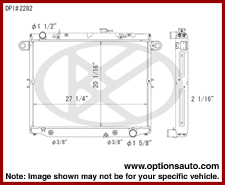 KOYO OE RADIATOR: LX470/ LAND CRUISER 98-02 (4.7L/AT)