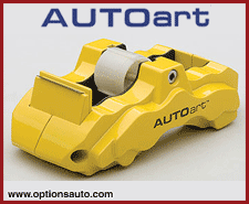 AUTOART DESIGN TAPE DISPENSER: 6-POT BRAKE CALIPER (DIECAST-YELLOW)