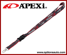 APEXi LANYARD: MULTI-COLOR CARBON FIBER PATTERN (BLACK, RED, WHITE, & GREY)