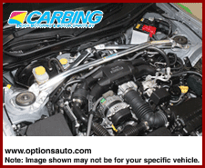 CARBING FRONT STRUT TOWER BAR: SCION FR-S & SUBARU BRZ 2013-UP (ALUMINUM WITH MCS FOR LHD)
