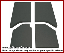 DEI SOUND DEADENING HEADLINER: JEEP WRANGLER 2-DR 11-17 (4-PC, LEATHER LOOK, BLACK)