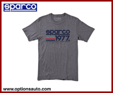 SPARCO T-SHIRT: GRAY VINTAGE 77 (S)