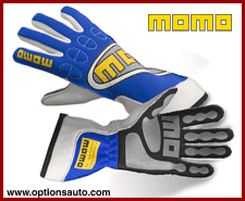 MOMO RACING GLOVE: TOP LIGHT (WHITE/BLUE)