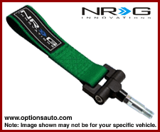 NRG BOLT IN TOW STRAP: BMW E90/E92 & MINI R53 01-06 (GREEN)
