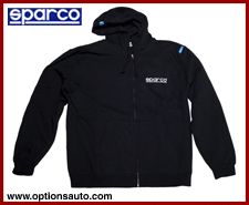 SPARCO ZIP SWEATER: WWW BLACK (XS)