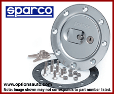 SPARCO FUEL CAP WITH LOCKING: BRUSHED ALUMINUM