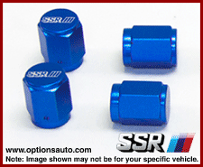 SSR VALVE STEM CAPS: GT ALUMINUM WITH MAGNET (BLUE)