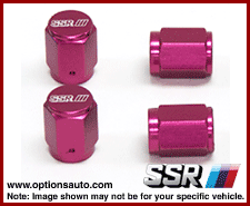 SSR VALVE STEM CAPS: GT ALUMINUM WITH MAGNET (RED)